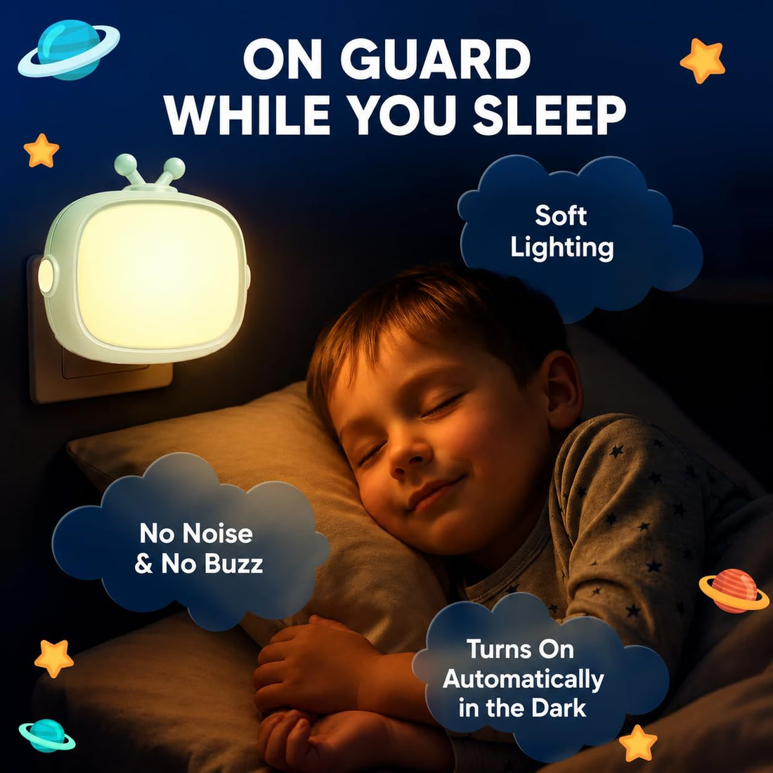 Plug-in LED Night Light Red/Green (Pack of 2)