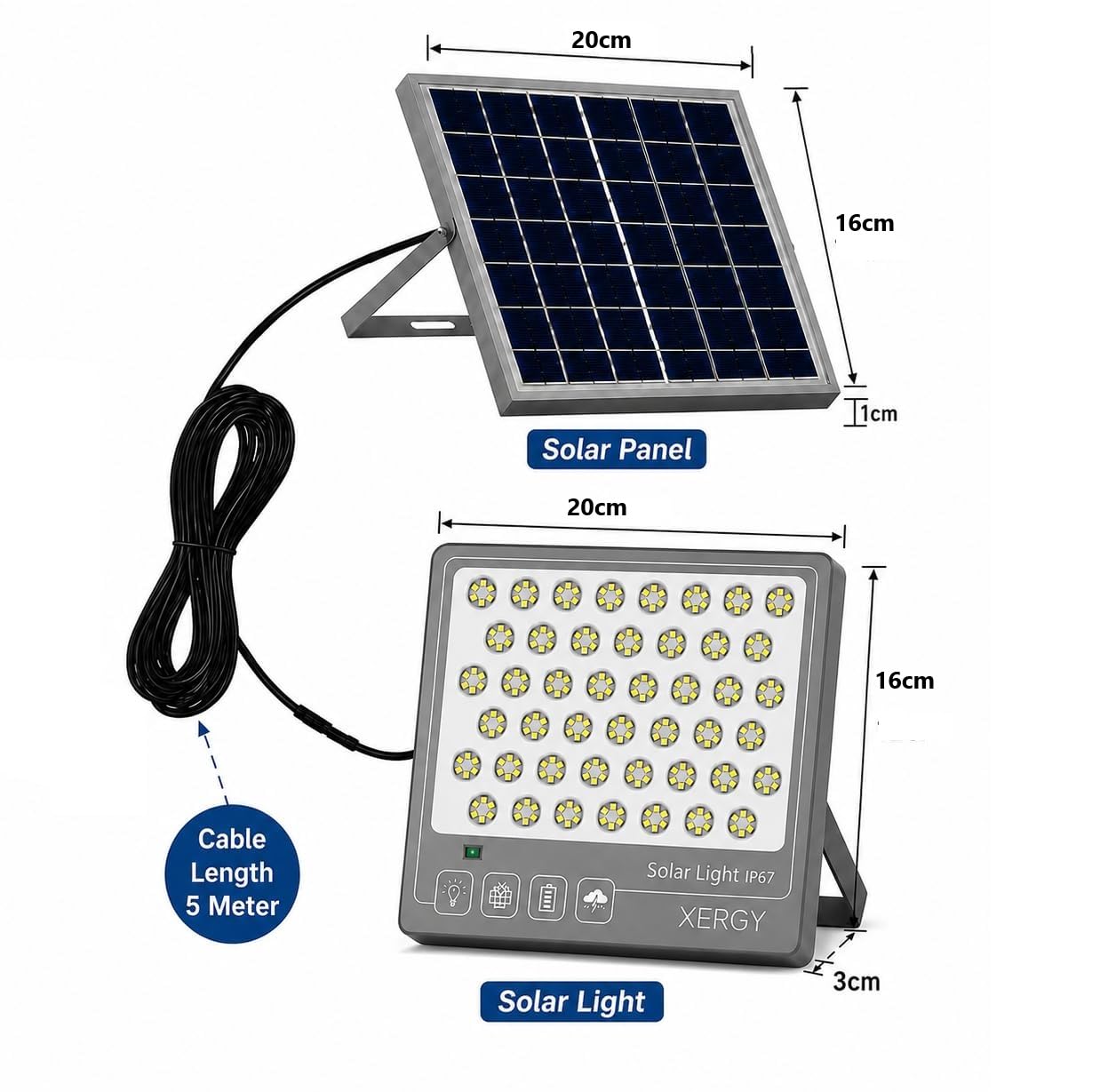 100W Solar LED Flood Light With Remote