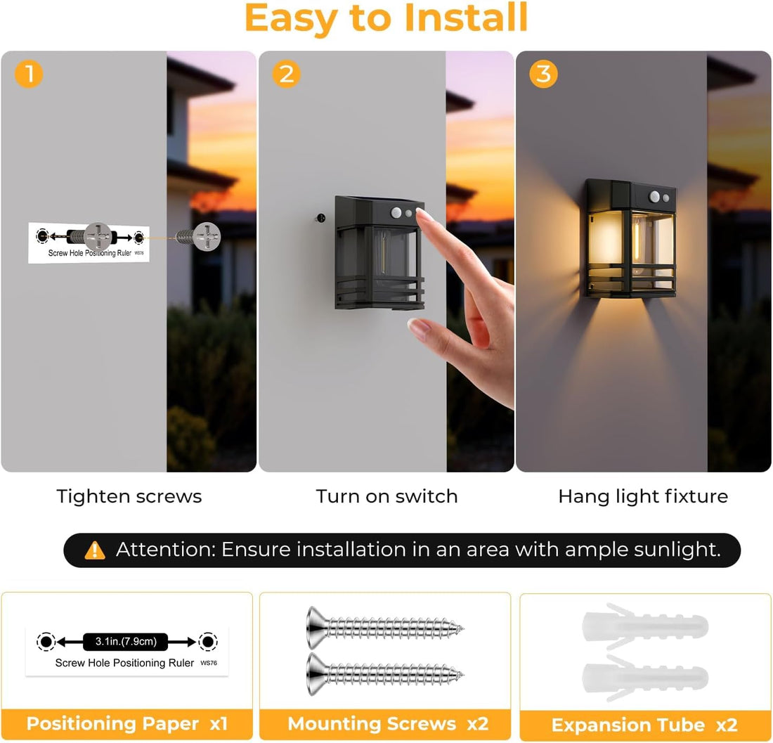 Solar Wall Lights with Motion Sensor