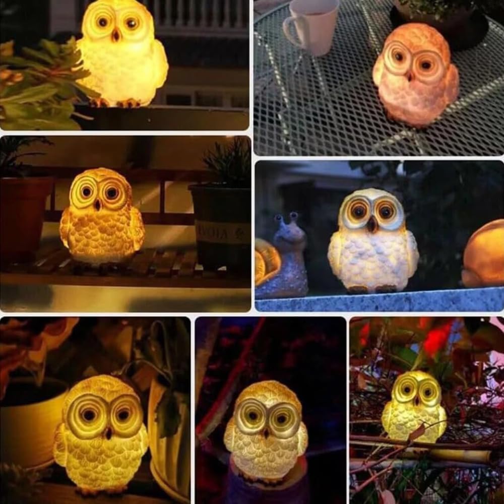 XERGY Solar Owl Figurine LED Light