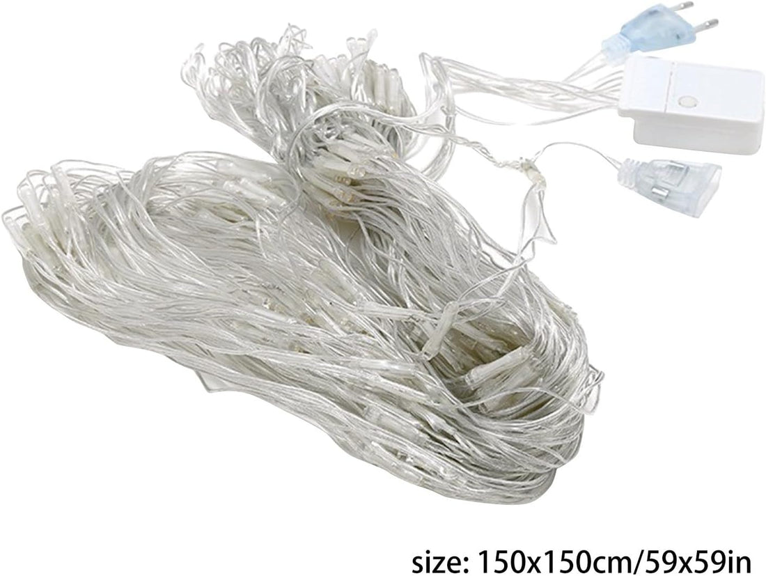 192 LED  Net Mesh String Lights - 2 X 2 Meter (Warm White)