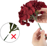 Xergy Artificial Real Touch Faux Flower for Vases Fake Roses with Stems Height 13'' Length 7'' Cream White 3 pcs for DIY Wedding Bouquets Centerpieces Floral Party Tables Home Decorations (RED)