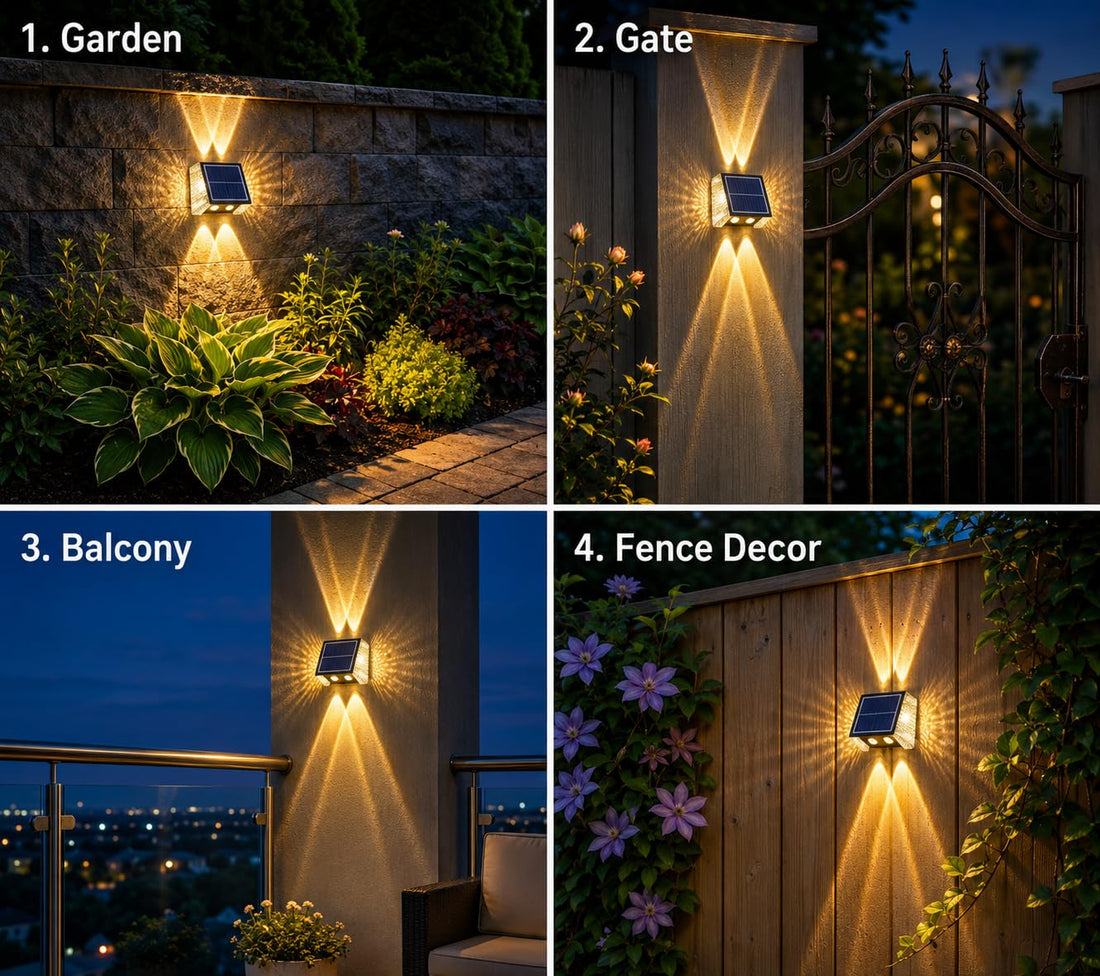 Solar Powered Modern Outdoor Wall Light