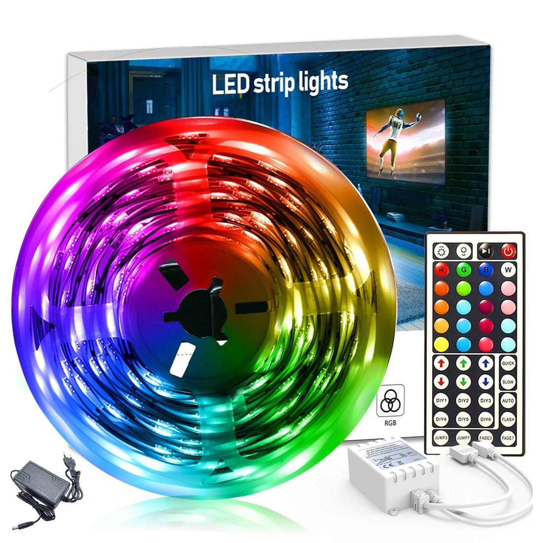 300 LEDs Multicolor Changing Strip Light With Remote - 10 Meter