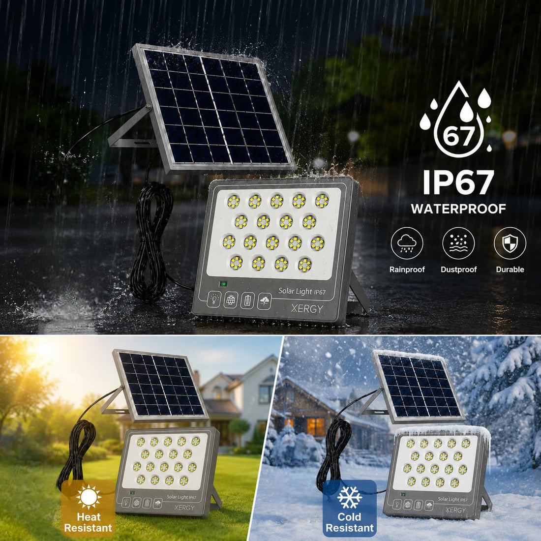 50W Solar LED Flood Light With Remote
