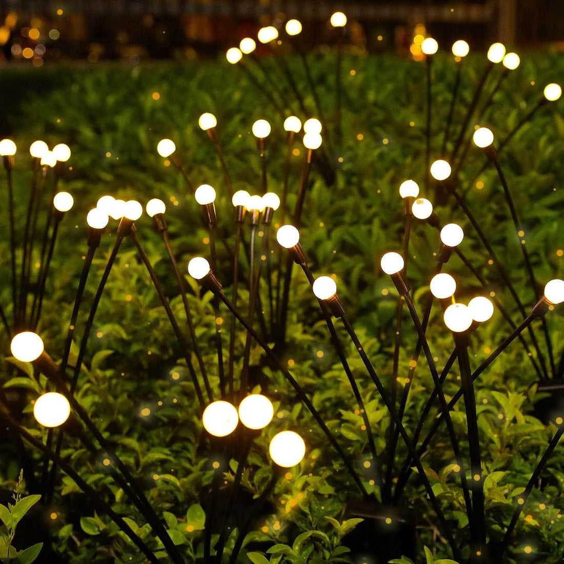 8 LED Solar Powered LED lights (Warm White, Pack of- 2)