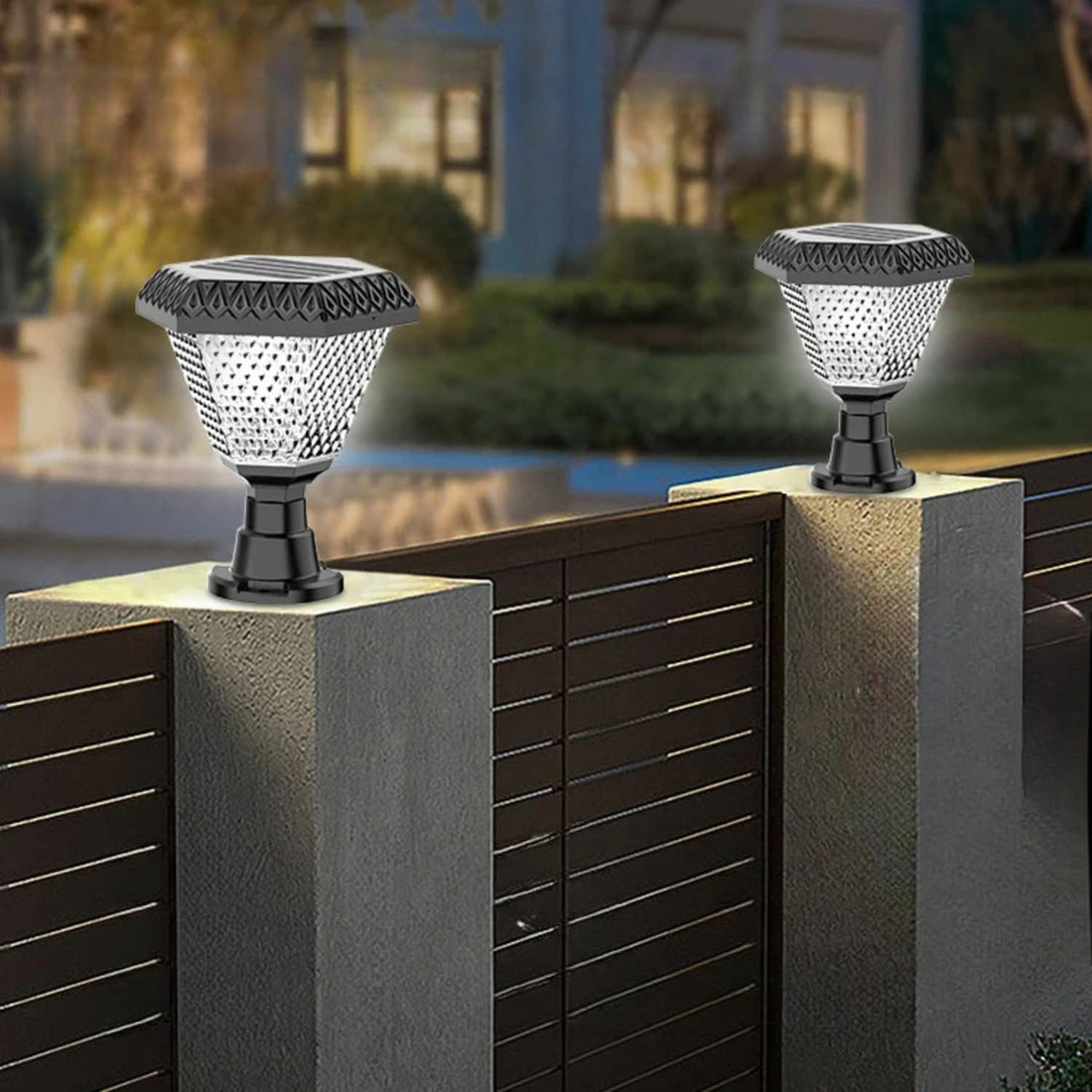 Solar Powered Pillar Lamp With Remote
