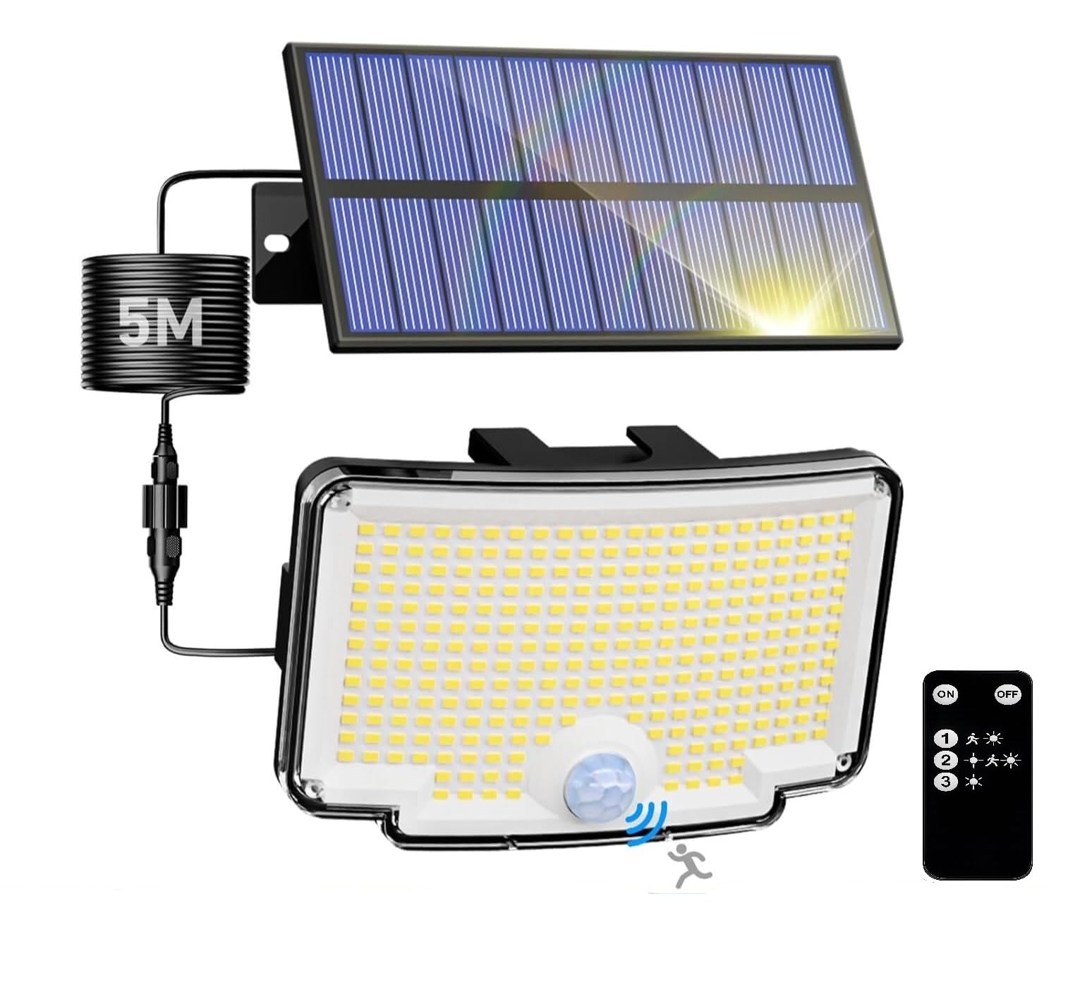Solar LED Flood Light With 5 Meter Attached Cable
