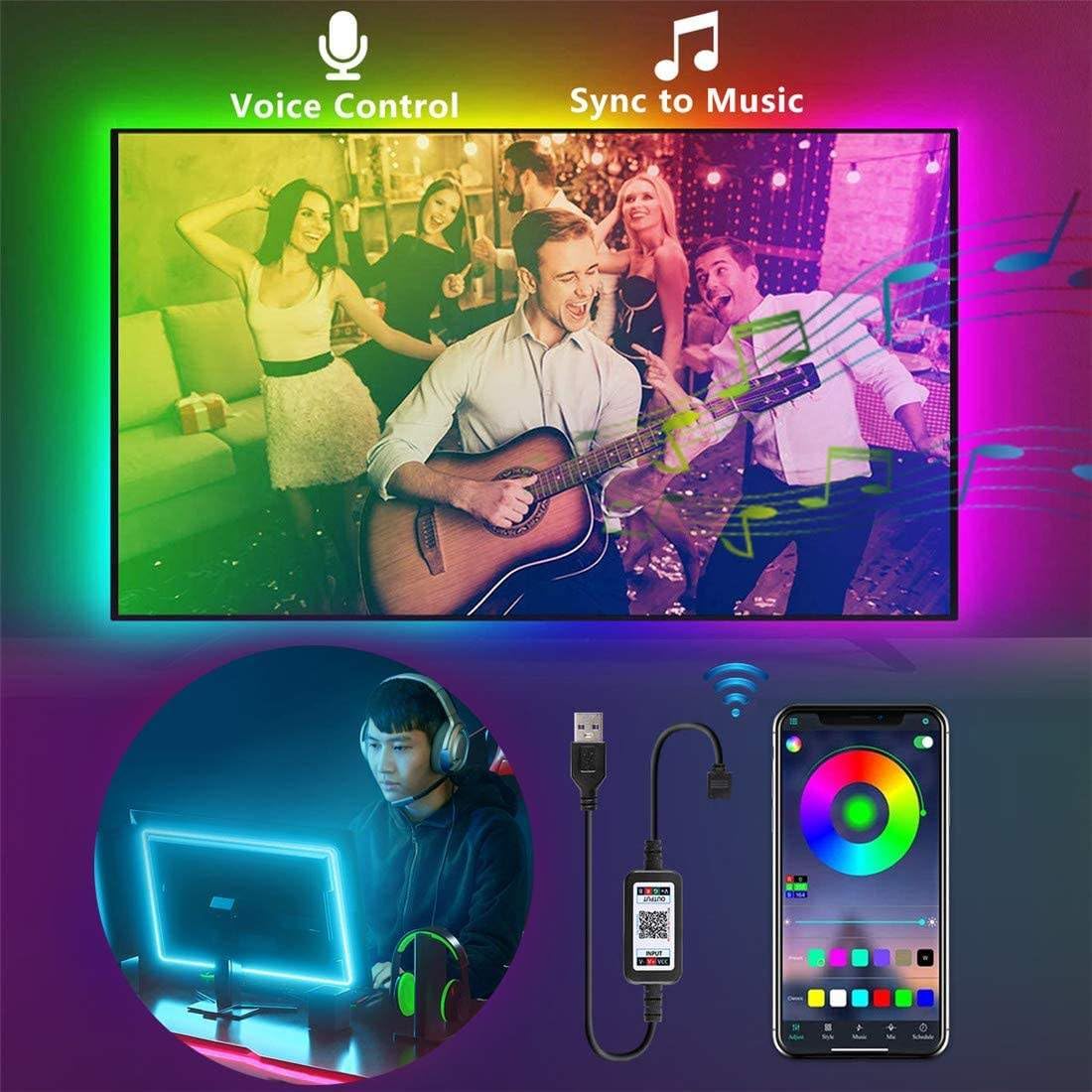90 LED RGB Strip – TV Backlight - Multicolor (3 Meter)