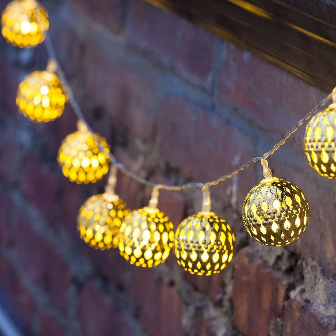 14 LED Moroccan Ball String Lights - 3 Mtr ( Warm White )
