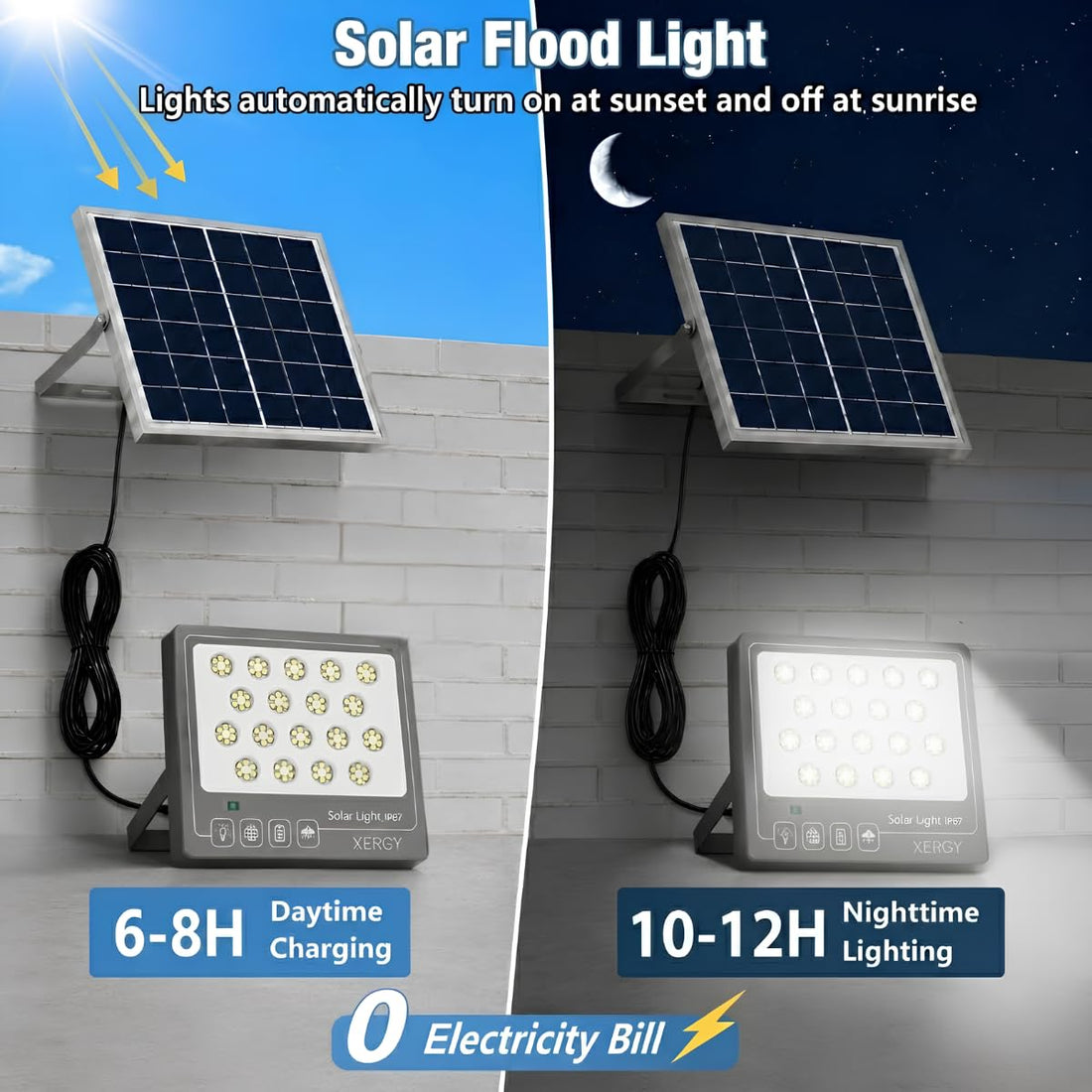 50W Solar LED Flood Light With Remote