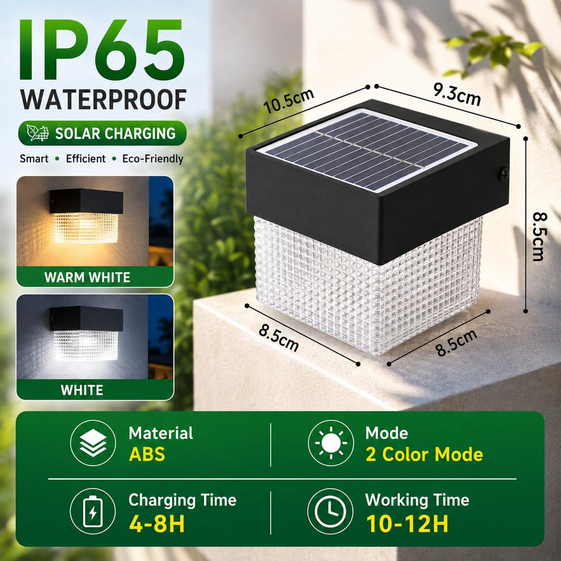 Solar Powered Outdoor Wall Light