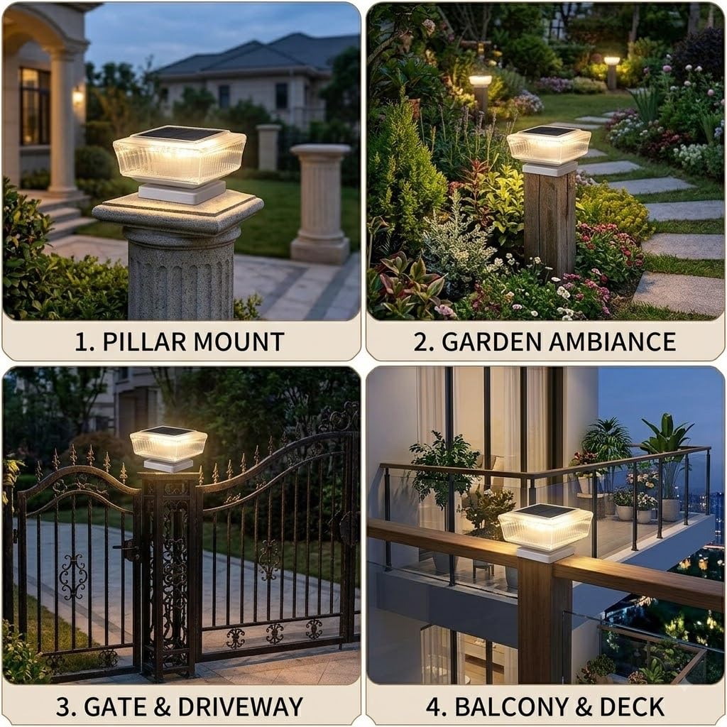 Solar Powered Pillar Light