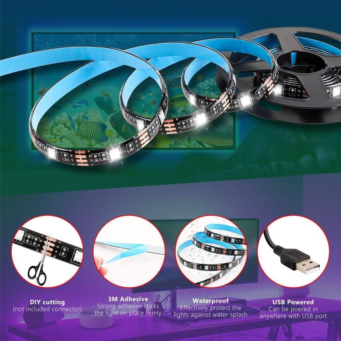 60 LED RGB Strip – TV Backlight - Multicolor (2 Meter)
