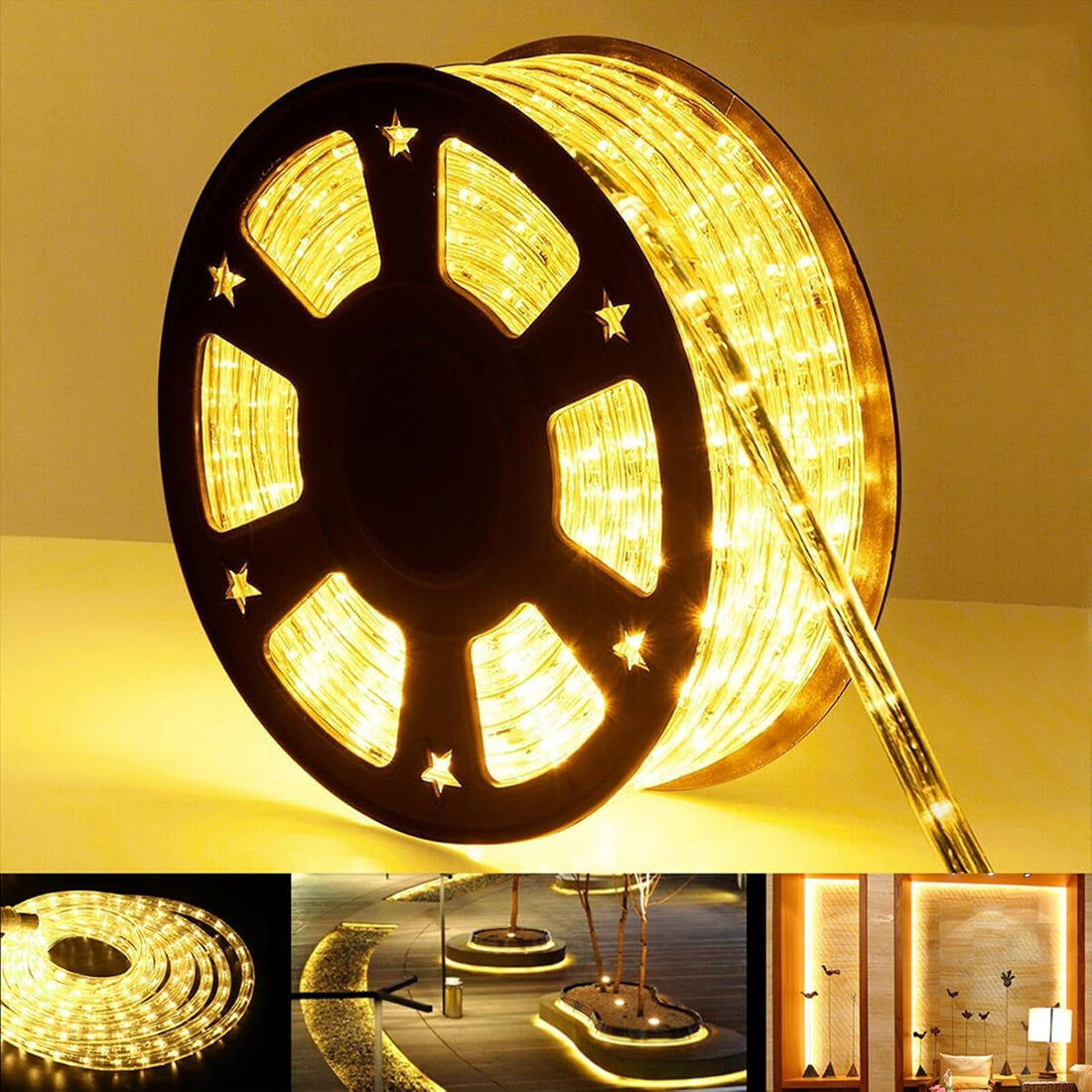 Rope String Lights - (Warm White, 50 Meter)