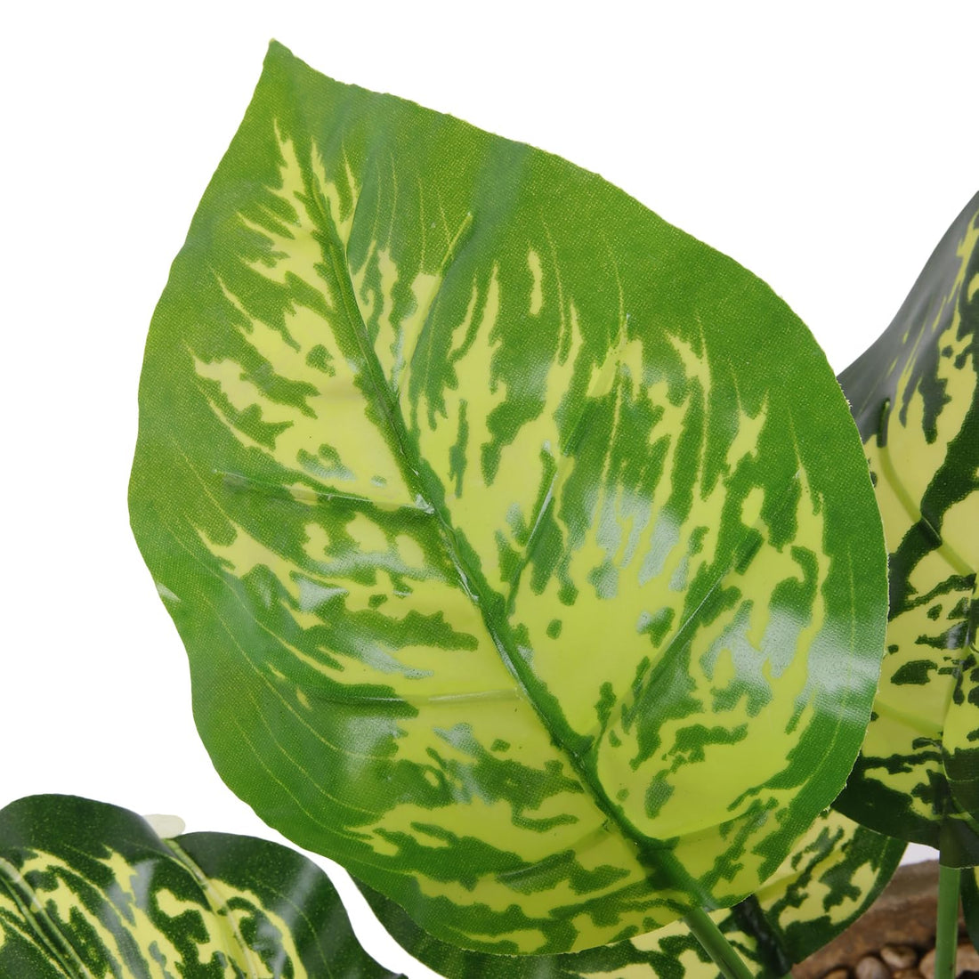 Artificial Green Leaf Plant With Stonepaot