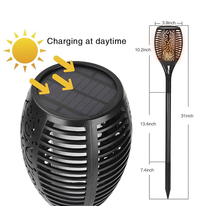 Solar Flame Flickering Torch Light