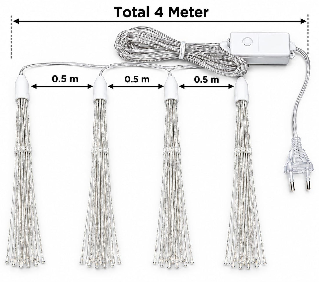 Starburst Plug-in 4 Tube 360 LED String Light