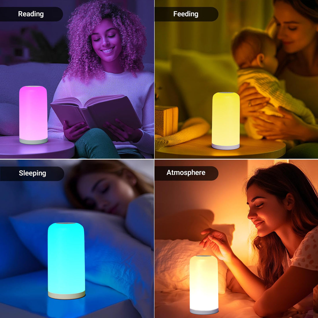 USB Powered RGB Smart Wi-Fi/Bluetooth/Touch Control Night Table Lamp