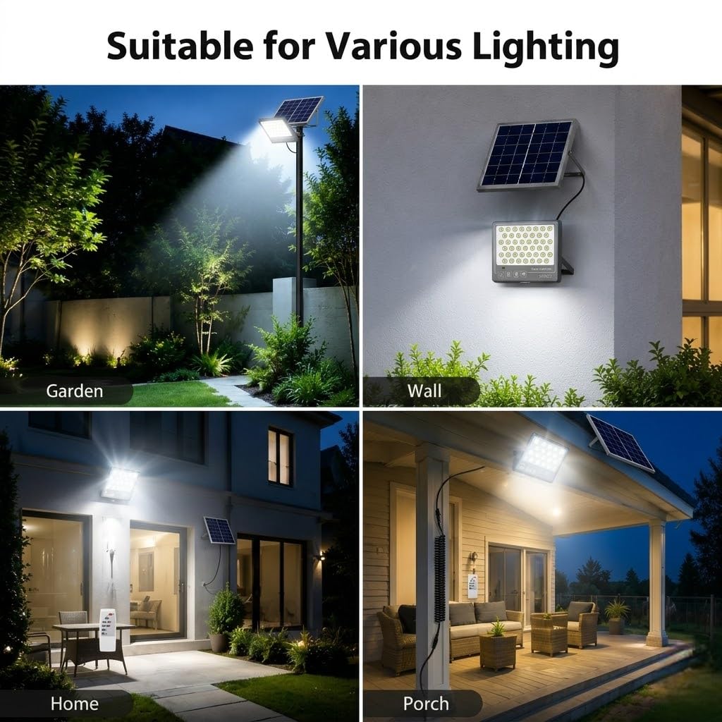 100W Solar LED Flood Light With Remote