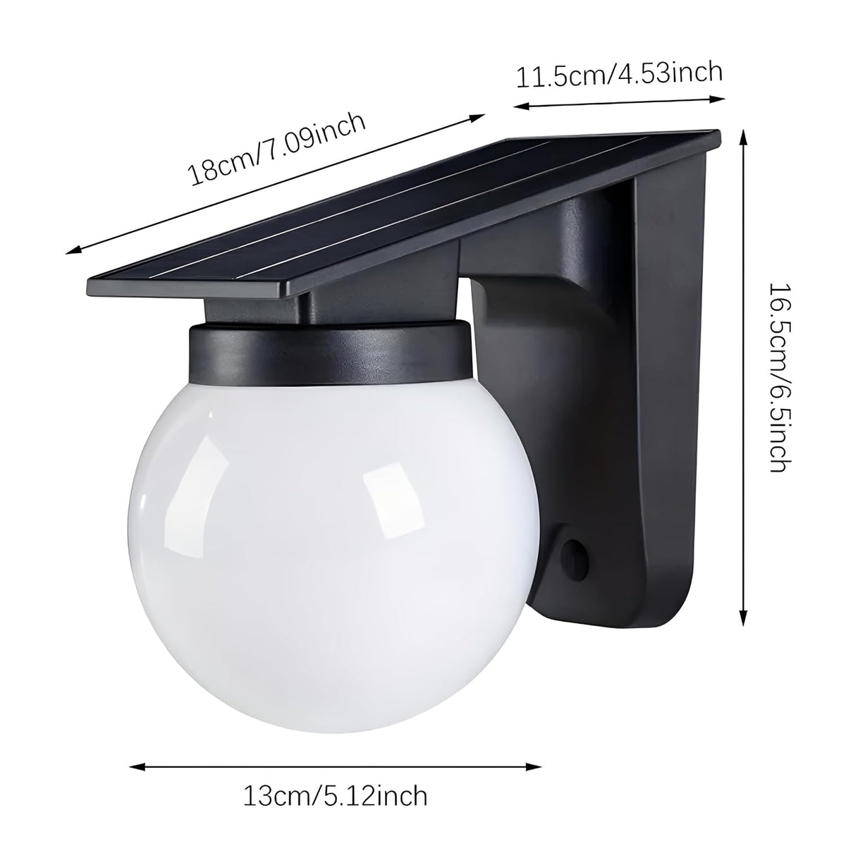 Solar Powered Outdoor Globe Design Wall Light