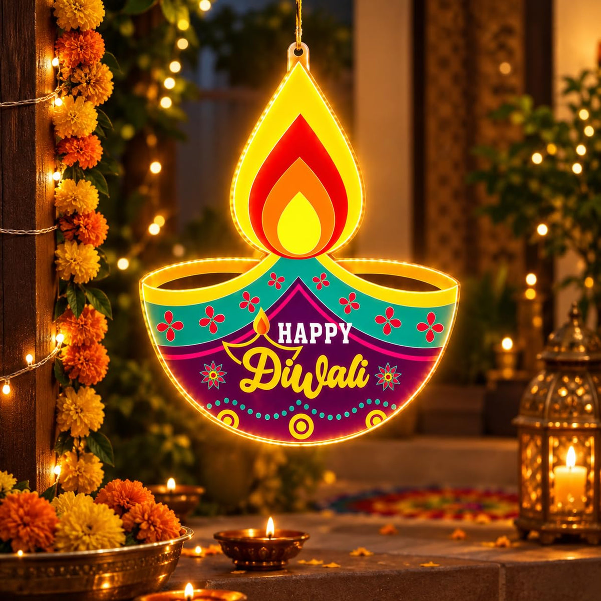 Diya Shape LED Decorative Light