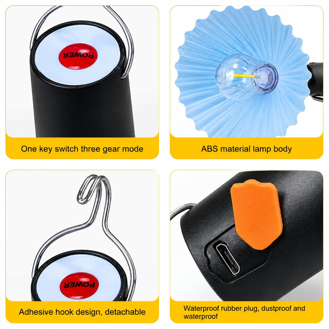 USB Rechargeable Camping Lantern Lights