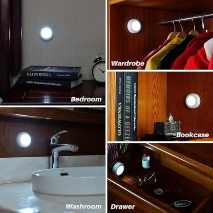 Battery Operated Mini Tap Lights- Night Lamps (Set of 4)
