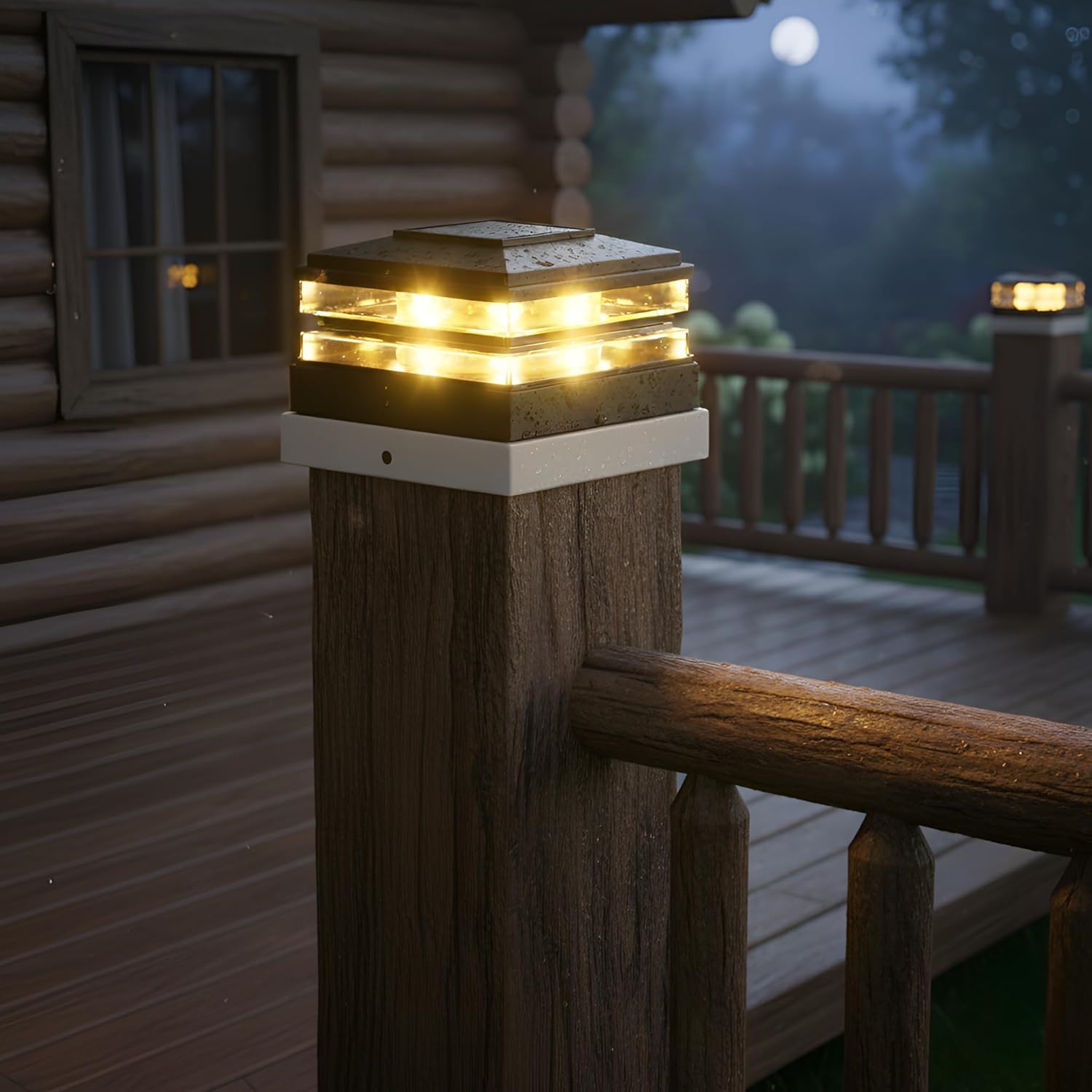 Solar Powered Waterproof 4x4 inch Post Cap Lights