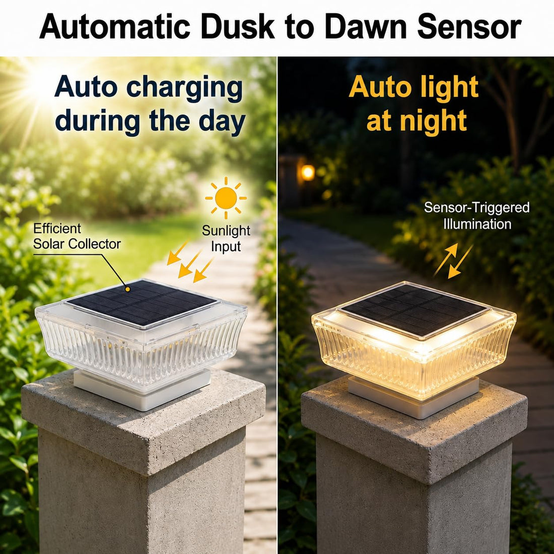 Solar Powered Pillar Light