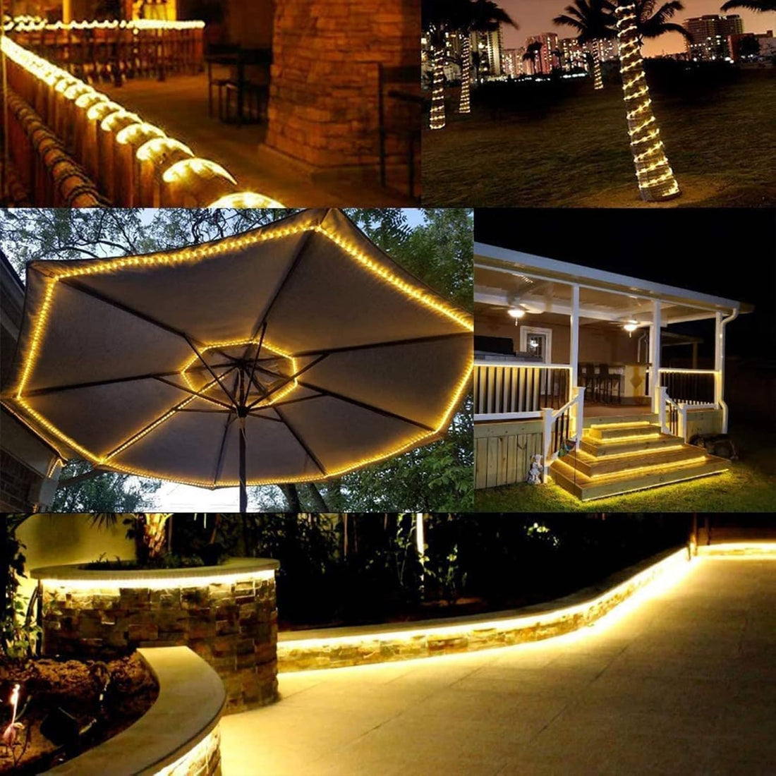 Rope String Lights - (Warm White, 50 Meter)