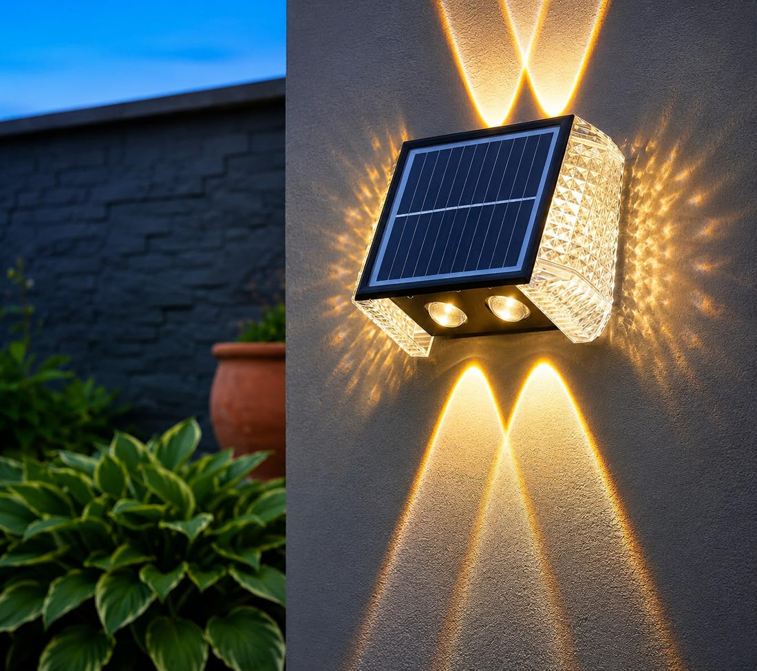 Solar Powered Modern Outdoor Wall Light