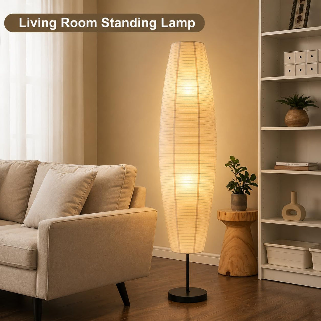 Modern Rice Paper Floor Lamp