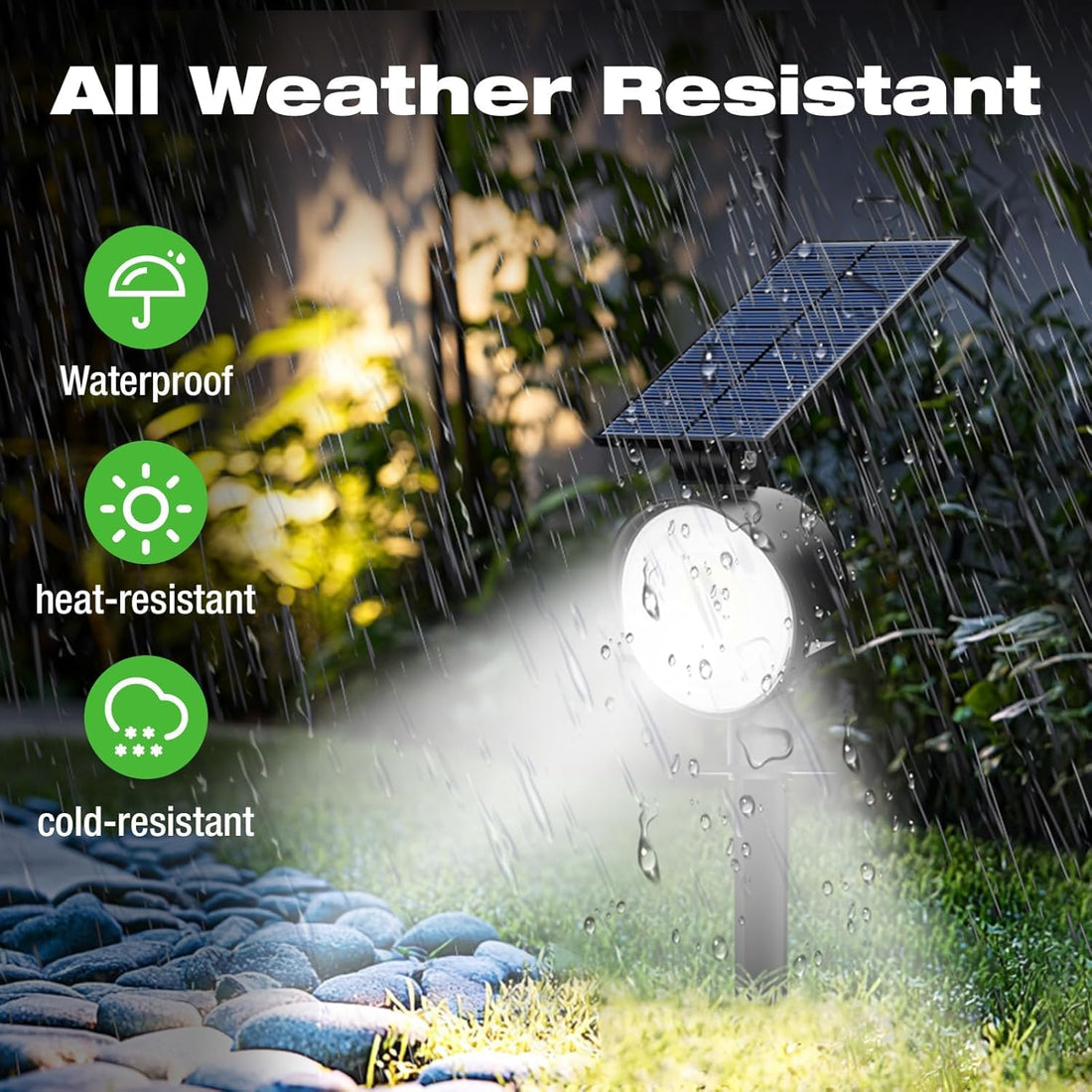 Solar LED Spot Lights- Pack of 2