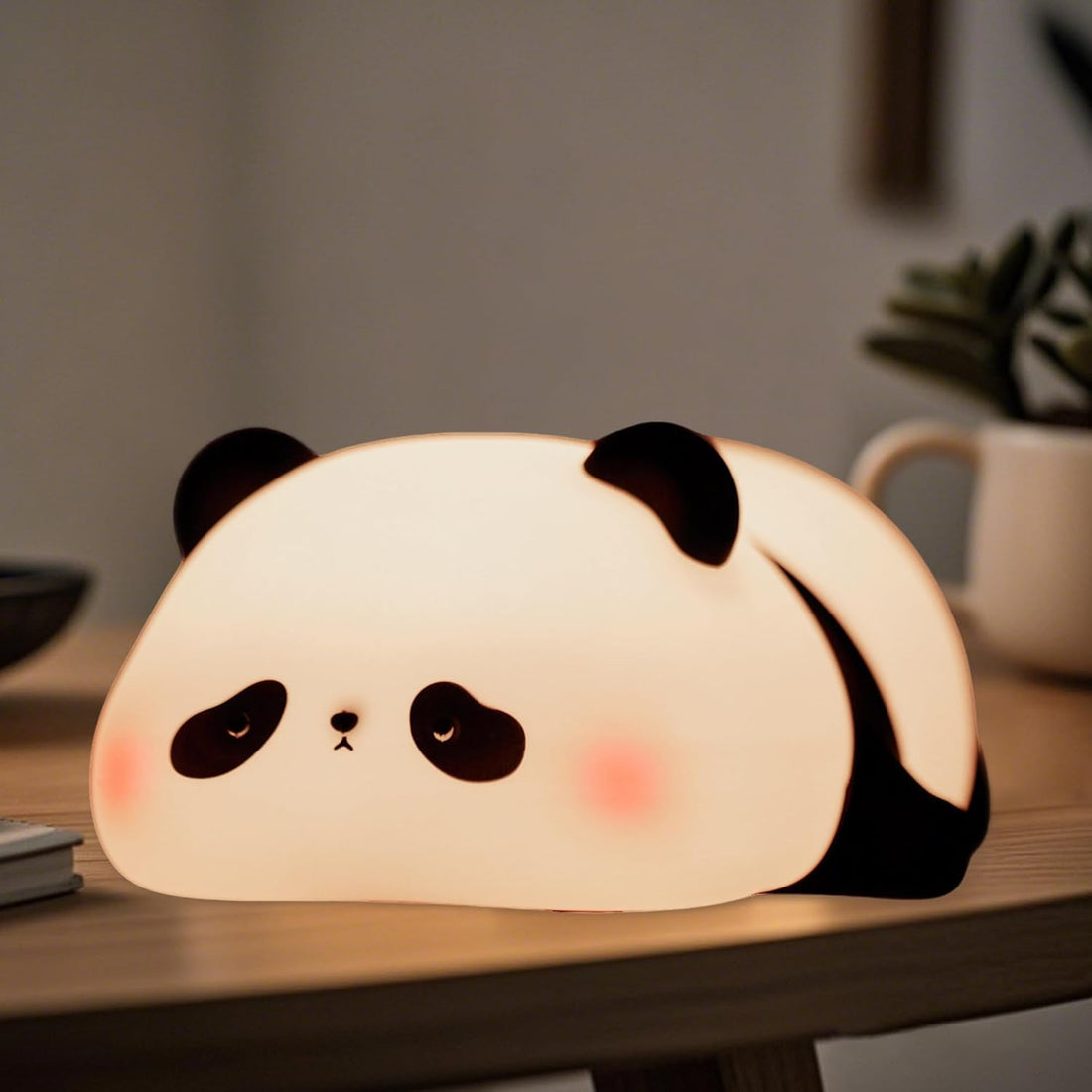 Soft Silicone Cute Sleeping Panda Night Light- Multicolor