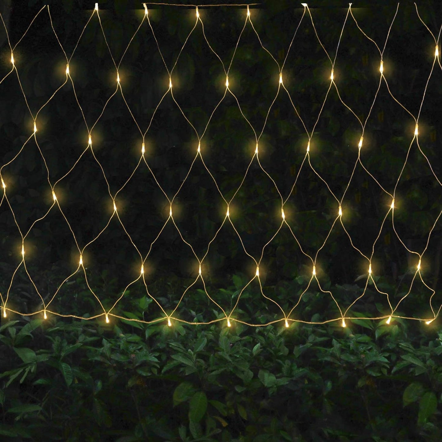 192 LED String Lights 2 X 2 Meter Net Mesh Lights Fishing Net Lights Indoor Outdoor Decor (Warm White)