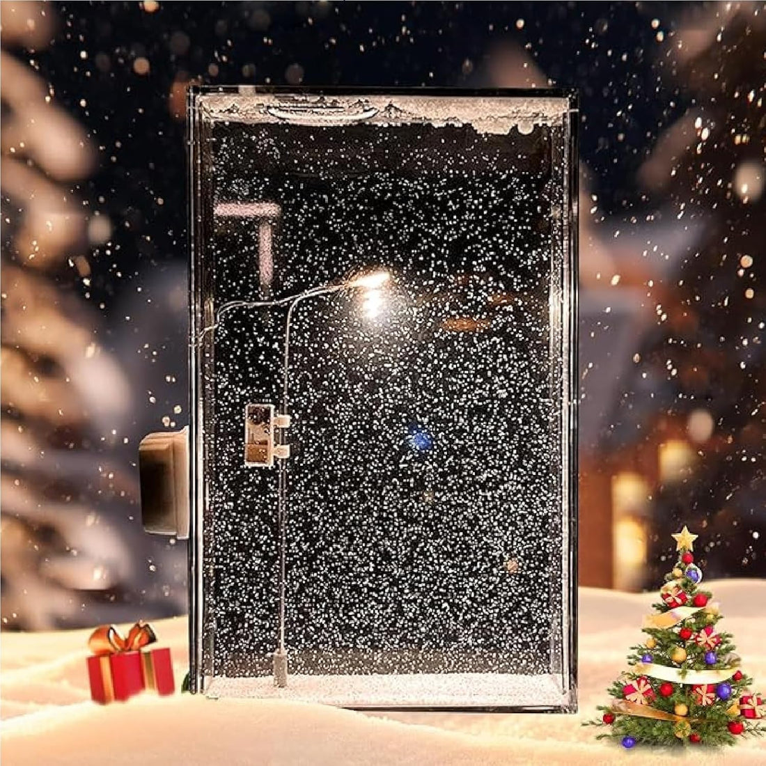 Street Light Snow Globe Handmade DIY Snow Scenery (15.5cm)