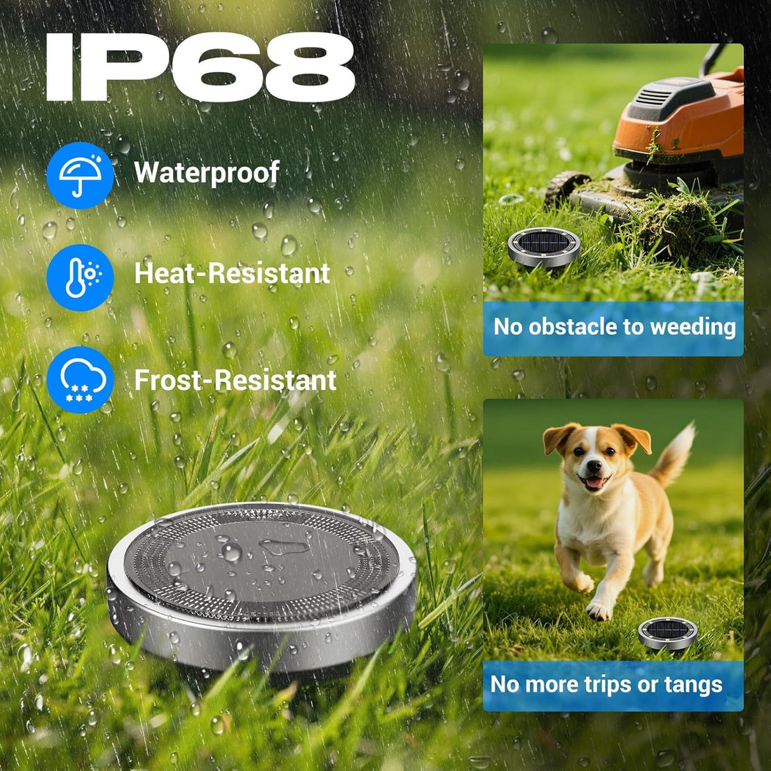 Outdoor Mini Solar Disc Light (Pack of 4)