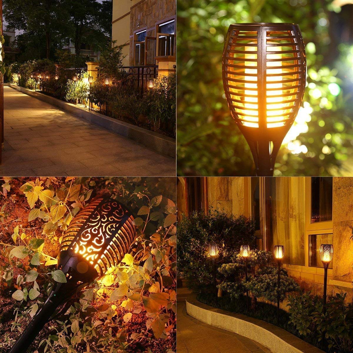 Solar Flame Flickering Torch Light ( Pack of 2)