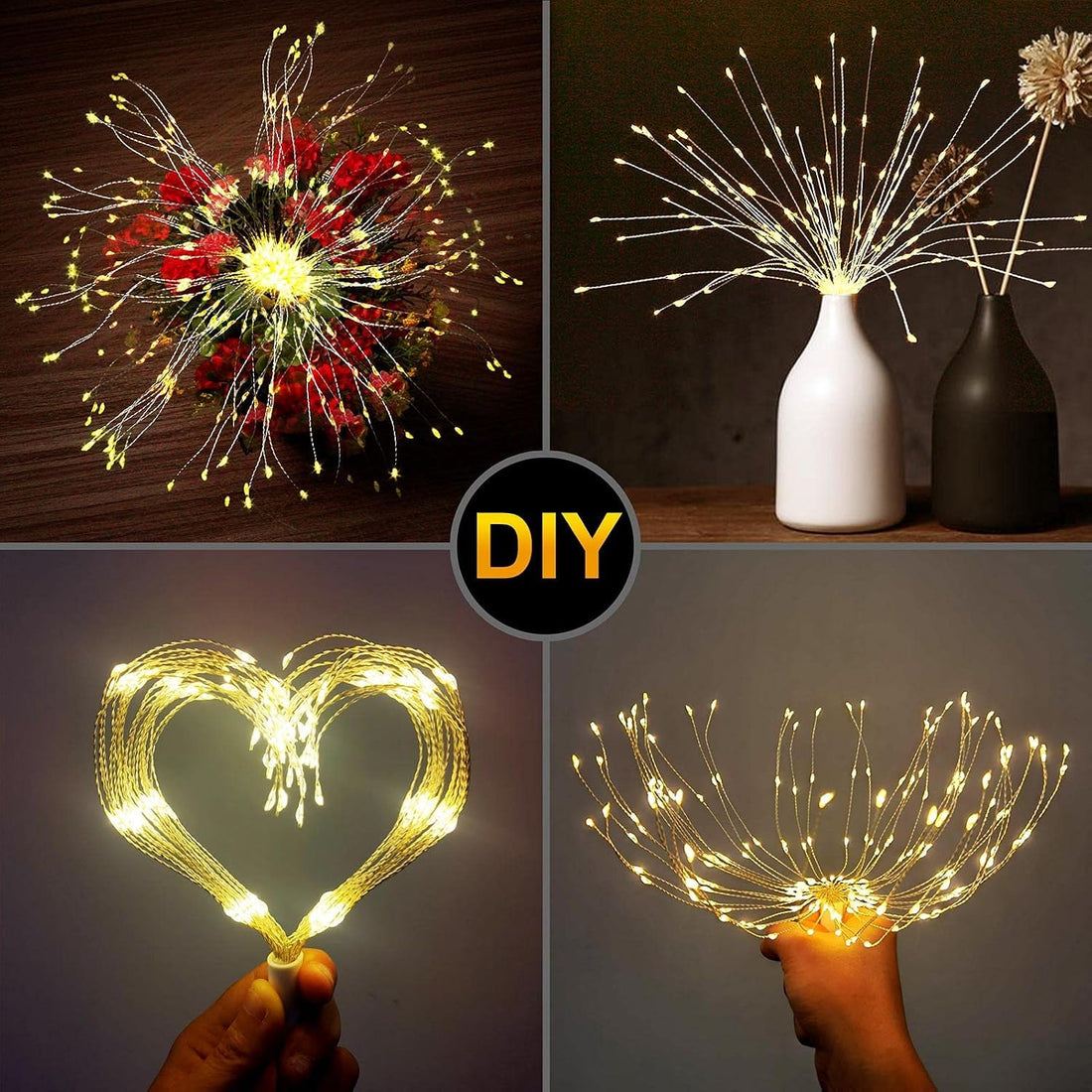 Starburst Plug-in 4 Tube 360 LED String Light