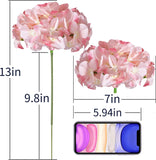 Xergy Artificial Real Touch Faux Flower for Vases Fake Roses with Stems Height 13'' Length 7'' Cream White 3 pcs for DIY Wedding Bouquets Centerpieces Floral Party Tables Home Decorations (Pink)