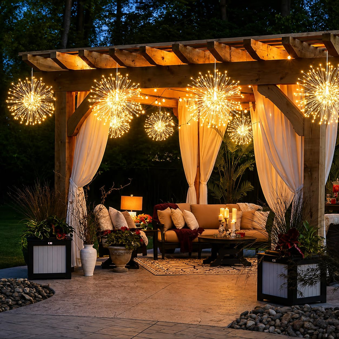 Starburst Plug-in 4 Tube 360 LED String Light