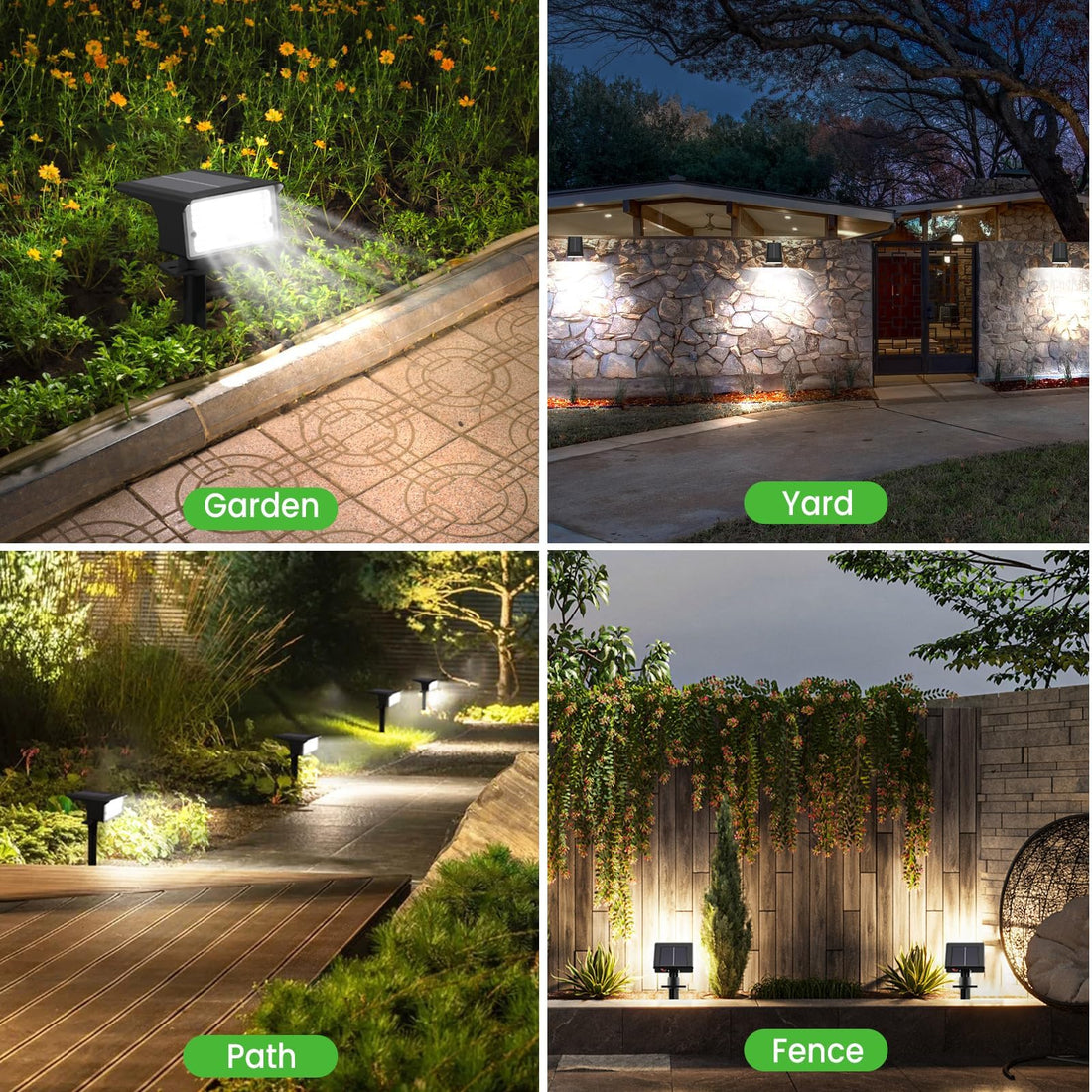 Solar LED Garden Spot Lights- Pack of 2