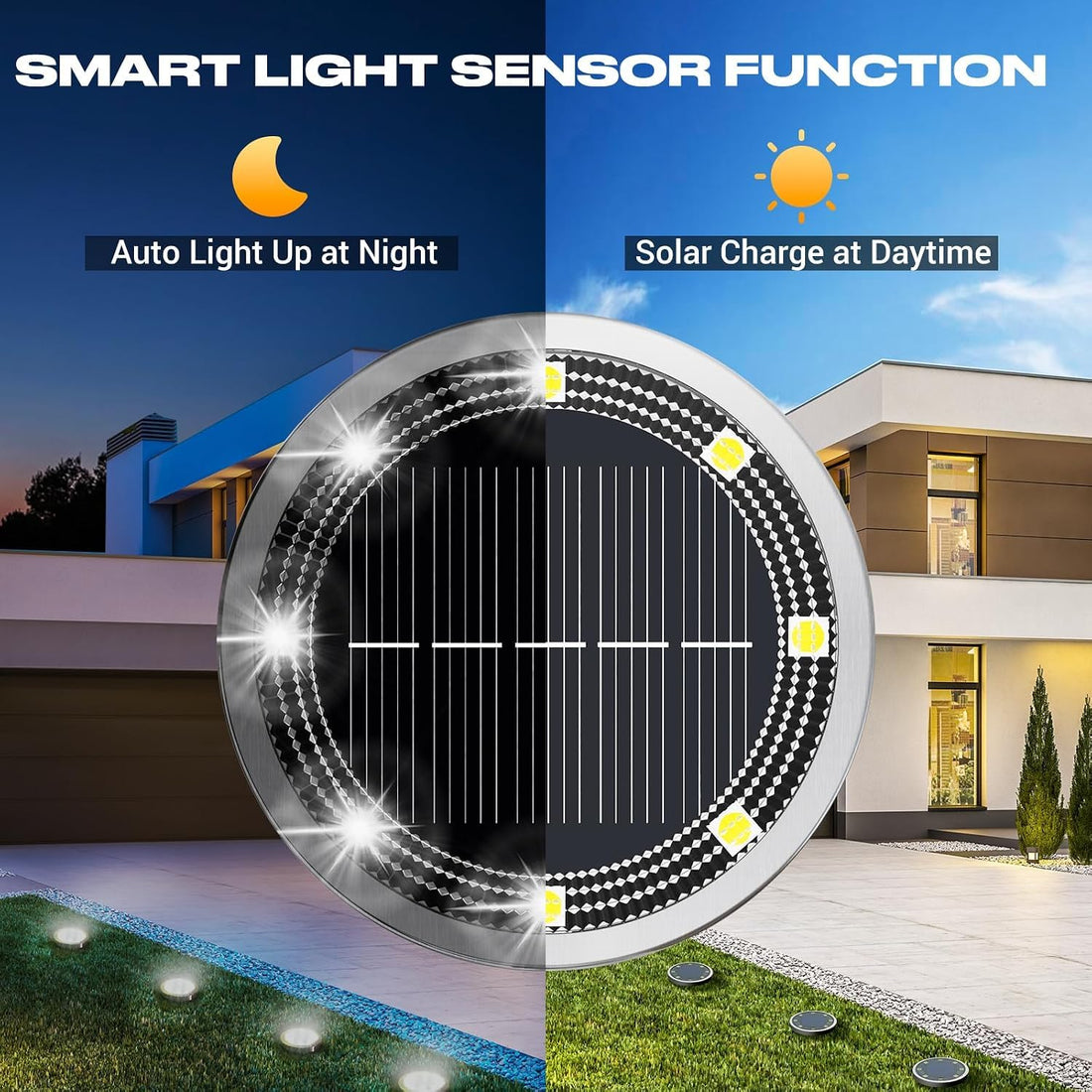 Outdoor Mini Solar Disc Light (Pack of 4)