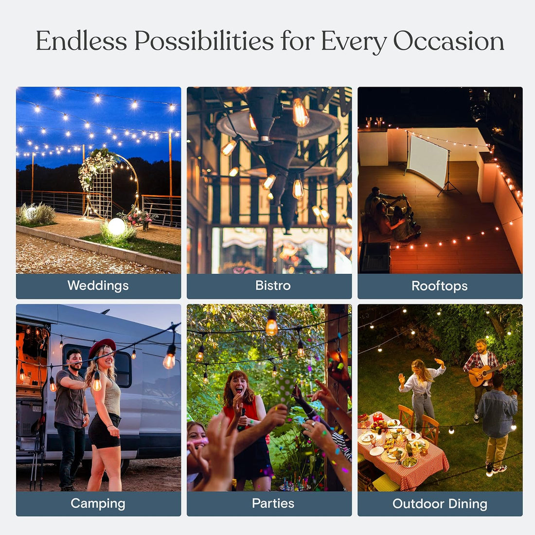 Solar Powered 25 Bulbs String Lights With Remote (8.2 m , Warm White )