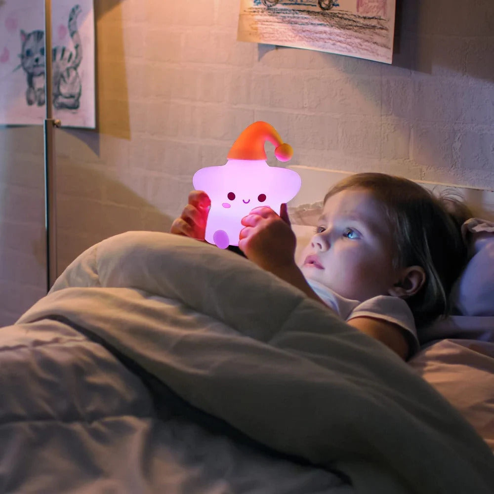 Soft Silicone Cute Star Night Light-Multicolor