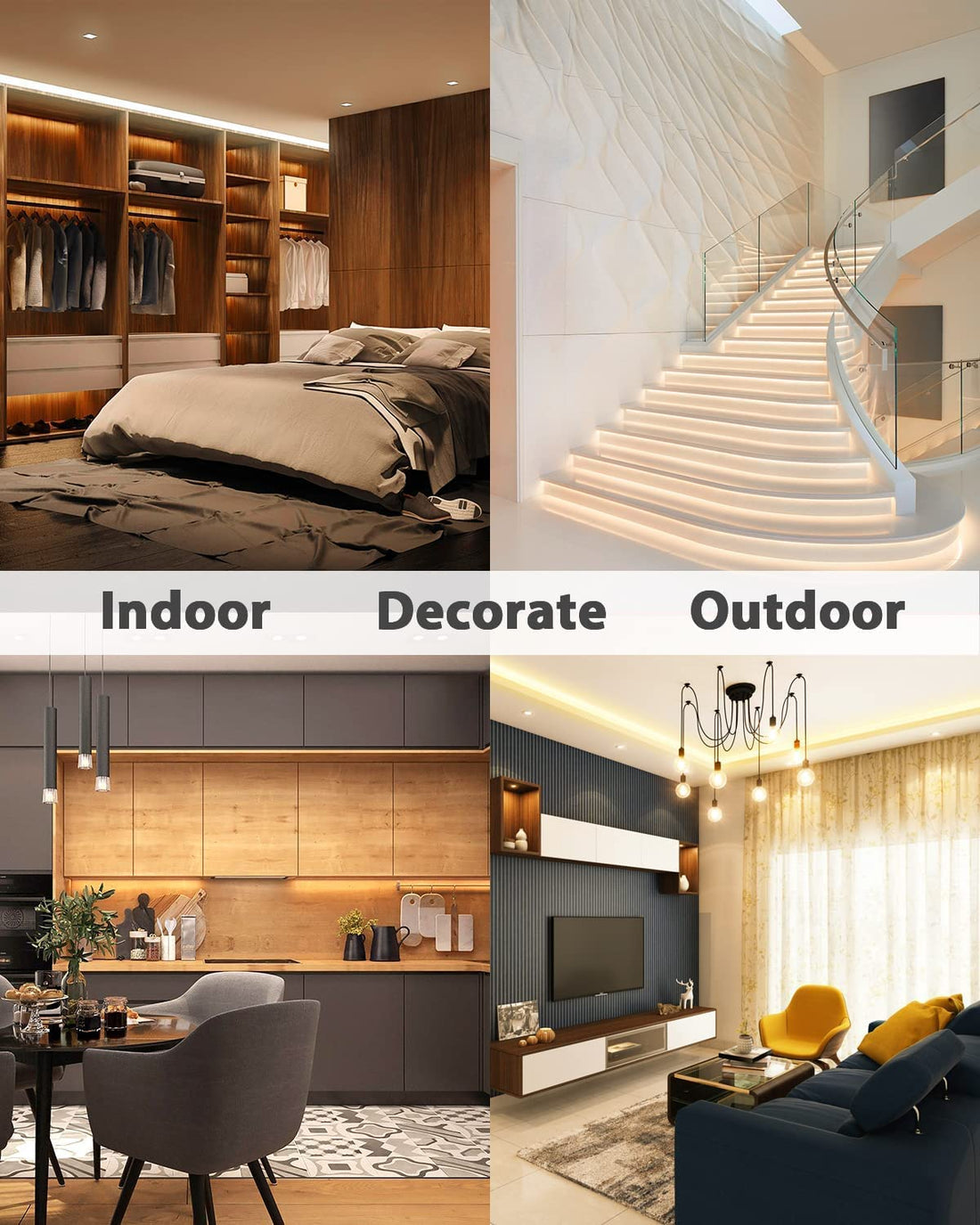 LED Neon Strip Lights - 5 Meter (Warm White )