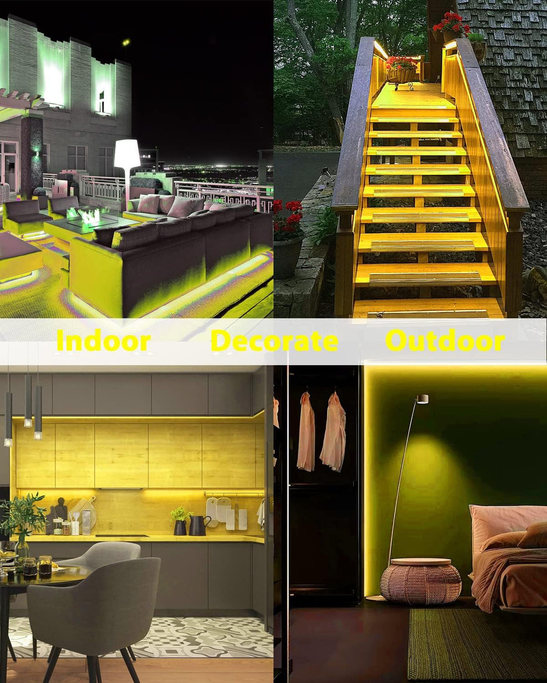 LED Neon Strip Lights - 5 Meter ( Yellow )