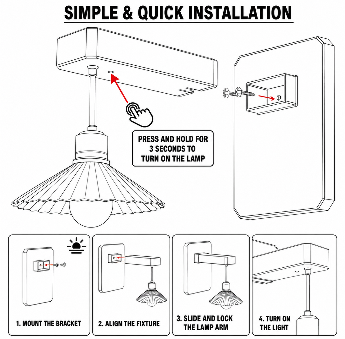 Solar Powered Outdoor Wall Light Lantern
