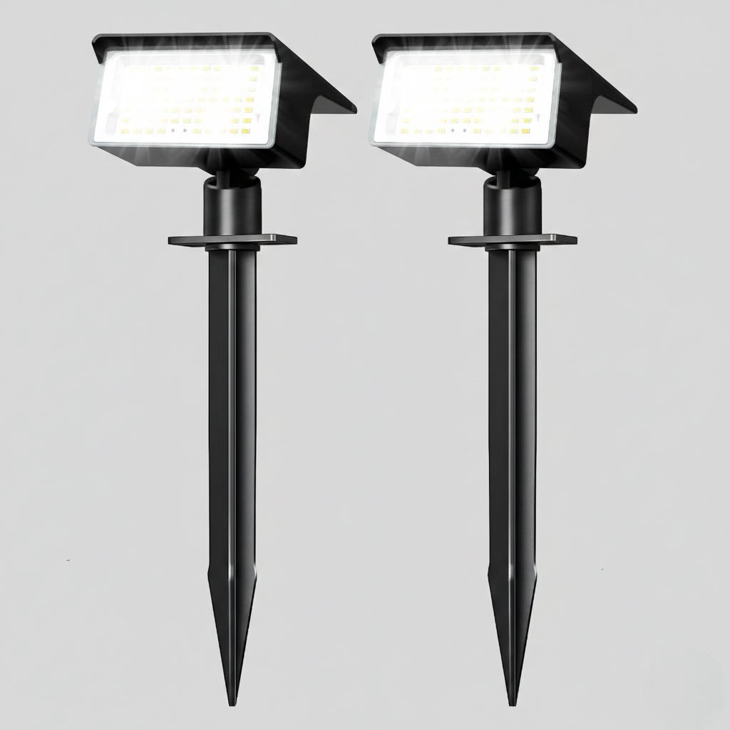 Solar LED Garden Spot Lights- Pack of 2